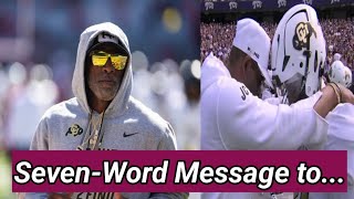 Deion Sanders Sends SevenWord Message to His Son Before ColoradoKansas [upl. by Lieberman189]