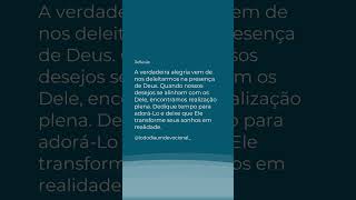 Deleitese no Senhor e veja Seus planos se cumprirem Reflexão Fé Paz Gratidão [upl. by Alim]