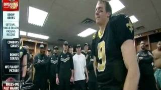 Peyton amp Brees speeches after beating Marinos Passing record [upl. by Boony100]