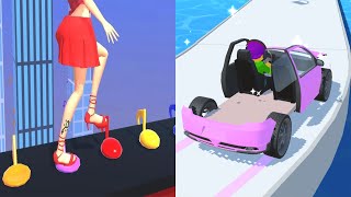 Satisfying Mobile Games Play 9999 Tiktok Games Assemble Run 3D VS ASMR Tippy Toe [upl. by Nylyrehc]