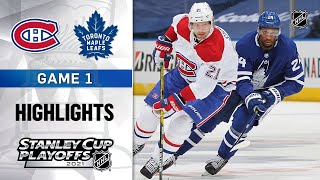 First Round Gm 1 Canadiens  Maple Leafs 52021  NHL Highlights [upl. by Egiap]