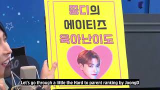 ENG ATEEZ hard to parent ranking by Hongjoong  IDOL RADIO [upl. by Edahs]