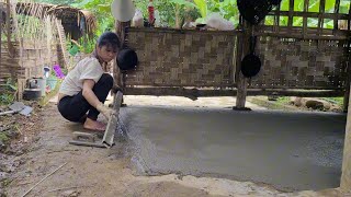 Repair and redo the kitchen floor  Ly Thi Duyen [upl. by Annuahsal]