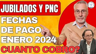 Cuando y Cuanto COBRO ANSES ENERO 2024 👉🏼Jubilados Pensionados AUH PNC SUAF  Fechas de Pago [upl. by Knorring]