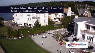 From Above Nicolosi Dr  Staten Islands Highest Priced Home Sale in History  RealEstateSINYcom [upl. by Dirk]