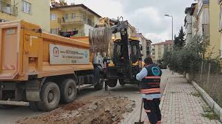 Su Arızasının Kanal Kazma Çalışması MST M642 Plus Bekoloder  Mst M642 Backhoe Loader Sanko Machine [upl. by Accisej]