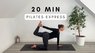 20 MIN FULL BODY PILATES WORKOUT I Athome Mat Pilates [upl. by Girard]