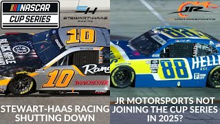 StewartHaas Racing Shutting Down  JR Motorsports Not Joining The Cup Series In 2025 [upl. by Dnalrag566]