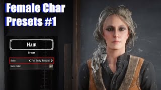 RDR2 Online Best Female Presets Character Creation  Red Dead Redemption 2 PS4 Pro [upl. by Arocahs606]