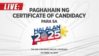 LIVE Filing of Certificate of Candidacy for Halalan2025  October 3 [upl. by Ellesirg]