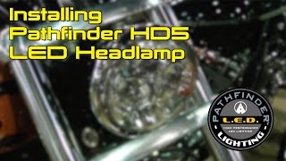 Install Pathfinder HD5 LED Headlight on Harley Wide Glide [upl. by Anivad975]