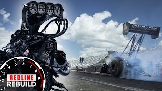 What goes into rebuilding an 11000hp Top Fuel dragster engine  Redline Rebuilds Explained [upl. by Helge222]