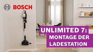 So bringst du die Ladestation an der Wand an – Bosch Unlimited 7  Bosch Staubsauger [upl. by Acinat809]