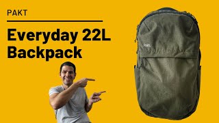 Pakt Everyday EDC 22L Backpack Review  Minimalist Travel Friendly Tech Bag [upl. by Hterrag]