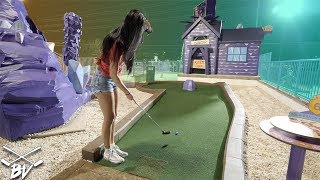 MY GIRLFRIENDS BEST GAME OF MINI GOLF EVER WITH SO MANY HOLE IN ONES  Brooks Holt [upl. by Yorztif]