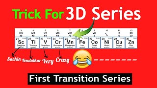 Trick To Remember 3d Series First Transition Elements Series  Periodic Table InorganicChemistry [upl. by Epifano226]