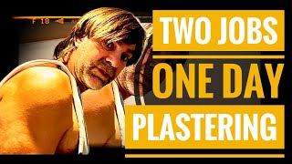 ONE DAY TWO JOBS plastering for beginners How to plaster tutorial [upl. by Aremmat]