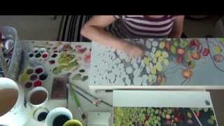 How to paint lily pads with watercolor on paper a time lapse video [upl. by Cilo]