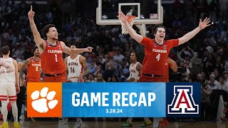 Clemson STUNS Arizona advances to Elite 8 for 1st time since 1980  CBS Sports [upl. by Berey150]