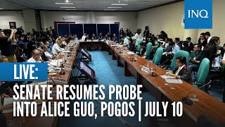 LIVE Senate resumes probe into Alice Guo Pogos  July 10 [upl. by Arinaj]