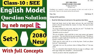 Class10 SEE Compulsory English Model Questions Solutions 2080  Neb Model Questions 2080 [upl. by Chance]