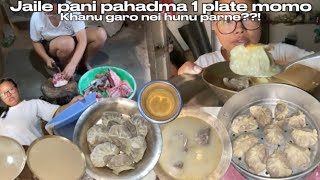 Momo khanu agi diktel bazar Jannie parne  Homemade Pork momo [upl. by Tandy]