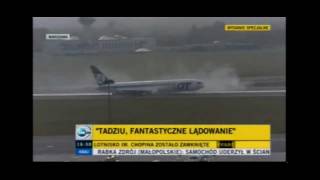 Polish Boeing 767 emergency landing [upl. by Narf]