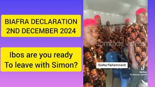 Breaking Simon Ekpa said Igbos are leaving Nigeria Biafra Declaration 2nd of December 2024 [upl. by Bitthia]