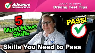 The 5 skills you must have to pass your driving test  Learn to drive Driving Test Tips [upl. by Amik]