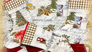 Easy Christmas stockings and mats with a Moda Christmas panel and exciting new products [upl. by Elletsirhc]