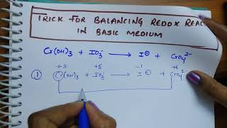 Trick for Balancing Redox Reaction in basic medium [upl. by Cirenoj]