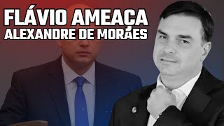 ALERTA NO STF FLÁVIO BOLSONARO AMEAÇA ALEXANDRE DE MORAES PUBLICAMENTE [upl. by Alarick]