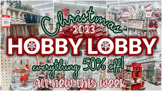 HOBBY LOBBY CHRISTMAS DECOR 2023  ALL NEW THIS WEEK 50 off everything [upl. by Gombosi]