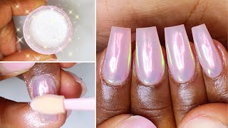 HOW TO UnicornMermaid Chrome Nails For Beginners [upl. by Ocirred189]