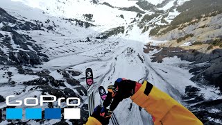 GoPro Ski BASE POV  Matthias Giraud Skis Off of a Cliff [upl. by Hoagland]