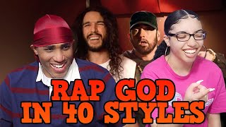 MY DAD REACTS TO Eminem  Rap God  Performed In 40 Styles  Ten Second Songs REACTION [upl. by Hoffert563]