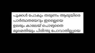 pookal pookum tharunam lyrics [upl. by Biancha]