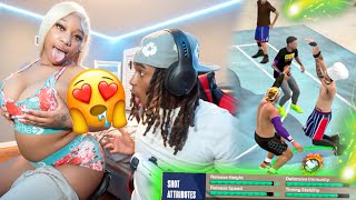 EVERY GREEN GETS MY BESTFRIEND NK3D ðŸ’¦ðŸ¥° 1SHOT  1ðŸ‘™ ON NBA 2K24 ft ErickaB UGLY JUMPSHOT CHALLENGE [upl. by Dnomde151]