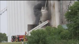 2 injured in grain elevator explosion in northeast Nebraska [upl. by Ahsiken]