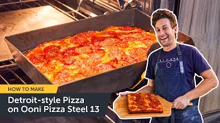 DetroitStyle Pizza  Pizza Steel  Ooni Pizza Ovens [upl. by Mathi405]