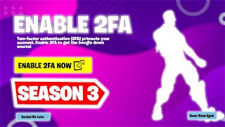 HOW TO ENABLE 2FA ON FORTNITE CHAPTER 3 SEASON 3 [upl. by Michey]