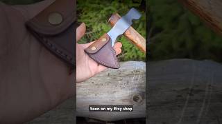 CRKT Wood Chogan THawk Hatchet Leather Sheath leathercraft handcraft thawk handmade [upl. by Ardnuaet]