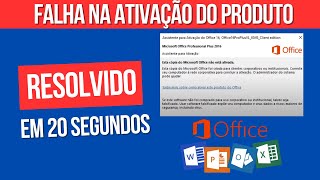 RESOLVIDO FALHA NA ATIVAÇÃO DO MICROSOFT OFFICE ESTA COPIA NÃO ESTA ATIVADA 2024 [upl. by Atiran]