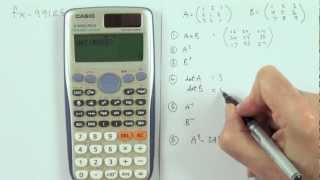 Matrix calculations using the Casio fx991ES PLUS calculator [upl. by Jemy]