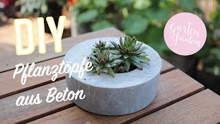 DIY Blumentöpfe aus Beton 🌸 Garten Fräulein [upl. by Yrehc]