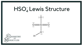 HSO4 lewis structure Bisulfite ion [upl. by Kerekes]