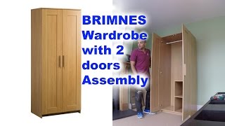 IKEA BRIMNES 2 doors wardrobe Assembly [upl. by Ntsuj]