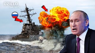 Gods hammer hit the Russian Ship Ukraine Destroyed Russian Novocherkassk Ship [upl. by Airemat]