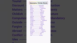 Synonyms  Similar Words  Vocabulary EnglishEmporium3 shorts viral english synonyms yt [upl. by Tsirc]