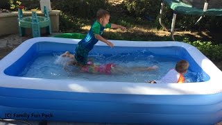 Intex Swim Center Family Inflatable Kiddie Pool Review [upl. by Rraval]